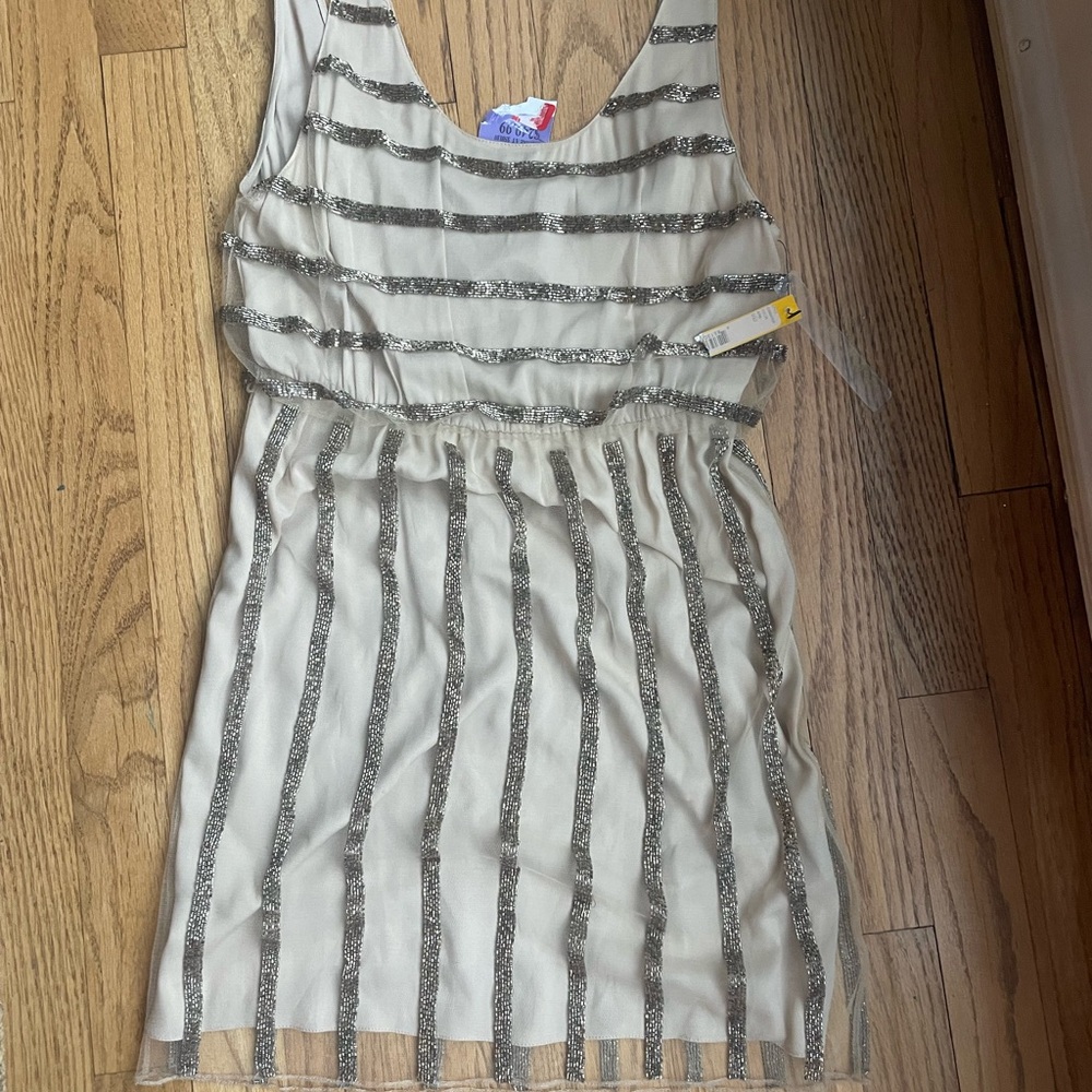 Designer Alice and Olivia gold beaded dress nwt! Size 2 small prom wedding $249